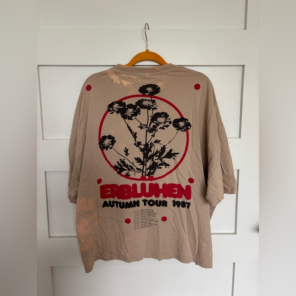 Graphic ASOS design retro vintage 1987 Concert / Tour / Band Shirt, Bleach Dye